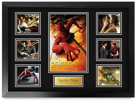 HWC Trading Spider-Man 1 Toby Maguire Gifts Printed Poster Signed Autograph Picture for Movie Memorabilia Fans - A2 Framed