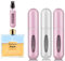 Rosiya Perfume Atomiser pack of 3pcs Travel Bottle, 5ML Refillable Spray Bottle Easy to Refill Empty Atomiser for Purse, Handbag, Pocket and Luggage (Matte)