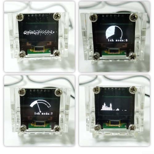 Stereo Audio Level Indicator with 0 96 Inch Spectrum Display and 8 Modes of Use (With Box)