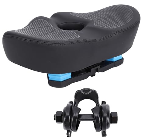 Fabater Noseless Übergroßer Fahrradsitz, Wasserdichter Komfort-Fahrradsattel aus Memory-Schaum, Extra Breites Sitzkissen für Männer und Frauen für Elektrofahrräder, Heimtrainer