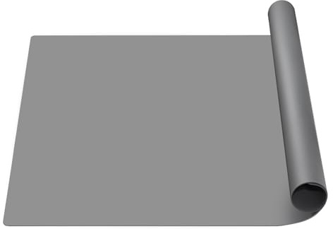 Extra große Silikonmatte 80 x 60 cm, Hitzebeständige Tischschutz, Grau | Rutschfeste Antihaftbeschichteter Küchenmatten, Arbeitsflächenschutz für Arbeitsplatten, Küchen, Bastelarbeiten