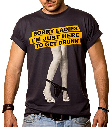 MAKAYA Coole Party T-Shirts mit Witzigen Sprüchen Sorry Ladies Grau Männer XXL