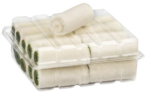 Heizkörper-Lackierwalze 5 cm 100er Set Velours 4 mm Flor Lackrolle | Kleine Velourswalze für Lacke und Lasuren an Heizkörpern, Türen und Rahmen – Großgebinde mit 100 Stück