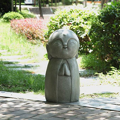 hi-line Geschenk Ltd. betend Lucky Japanischer Garten Jizo Statue grau