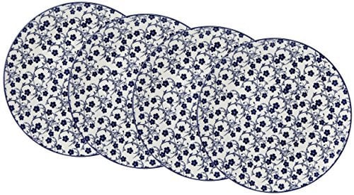Ritzenhoff & Breker Speiseteller-Set Royal Sakura, 4-teilig, 26,5 cm Durchmesser, Porzellangeschirr, Blau-Weiß