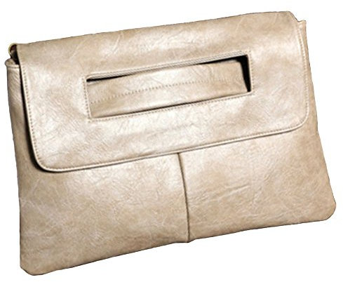 NIGEDU Damen Large Clutch, Khaki