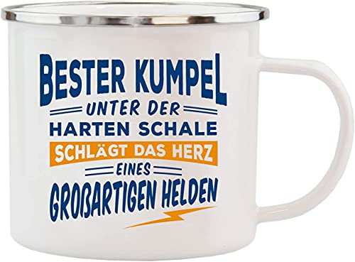 History & Heraldry Echter Kerl - Emaille Becher Bester Kumpel - individuelle und personalisierte Tasse mit Name und Spruch