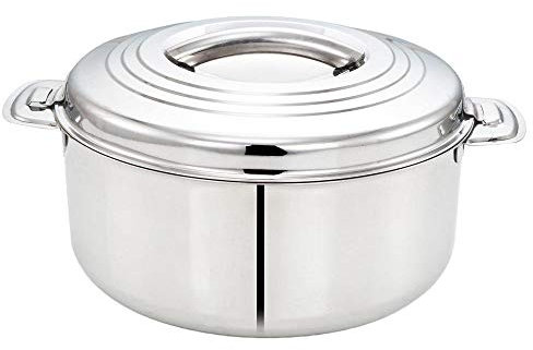 Tabakh 7.5-Liter Stainless Steel Casserole Hot-Pot Food Warmer & Serving Bowl, 7500ml