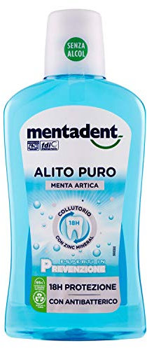 Mentadent Collutorio Liquido Antibatterico Alito Puro - 500 Ml Senza alcol