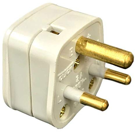 Click Essentials 2A Round Pin Plug White (PA165)