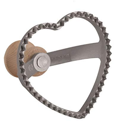 Tredoni Coupe Tampon de Pâtes/Pâte Ravioli de Forme Coeur 8,5cm - Grand Tampon à Biscuits (Coeur - 8,5 cm)