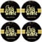 Sumerk 48 PCS Cheers to 18 Years Stickers, Gold, Glossy, 2 Round, Paper, Formal Celebratory, Indoor, 18th Birthday, STICKERS