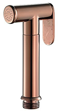 SHUGUANG Bidet Handbrause, Rund Toilette Bad Bidet Wandhalterung Bidet Toilettensprüher Messing Bidet Armaturen WC, Duschkopf Bidet für Badezimmer Badreinigung,Rose Gold