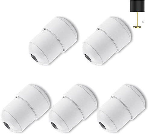 PERFETSELL Weiß Acorn Twist-Cap Kugelketten Verbinder Kugelkette Steckverbinder Aluminium Zugschnurverbinder Endkappen Kugelkette Verschlüsse Weiss Zugschnurverbinder für Lichtschalter