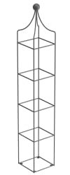 ELEO Rankobelisk Catania klein anthrazit schwarz - 140x29 cm Rankhilfe eckig aus Metall für den Garten wetterfest pulverbeschichtet - Pflanzenstütze dekorativ und praktisch für Pflanzen draußen