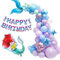 yuechen Meerjungfrau Ballon Set,Meerjungfrau Luftballon Deko,Mädchen Geburtstag Deko,Meerjungfrau Geburtstag Party Dekoration, Meerjungfrau Partyzubehör Folienballons, Meerjungfrau Partyzubehör