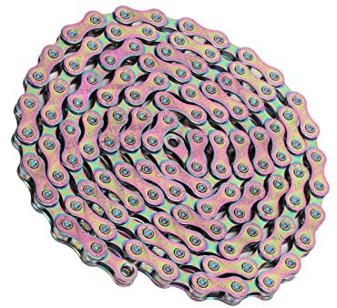 Dilwe Fahrradkette, 9 Gang Bunte Ultraleicht Fahrradkette Rennrad Mangan Stahl Galvanisierte KetteAnd Spare PartsFahrräder & Zubehör