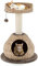 COSTWAY Arbre à Chat 70,5 cm, Arbre a Chat Bois avec Poteaux à Griffer en Sisal, Condo, Plateforme, Pompon, Tour pour Intérieur, Tapis en Peluche, 48 × 48 × 70,5 cm