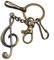 BAWAKO Schlüsselanhänger aus hochwertigen Metall mit Karabiner und bezaubernde Metall Accessoire， Schlüsselring für Autoschlüssel Wohnungschlüssel tolle Qualität (Musik)