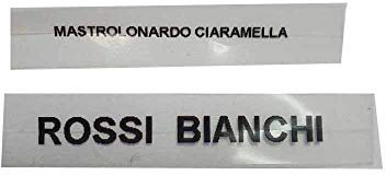 TARGHETTA 1 Etichetta Nero su trasparente CITOFONO Un RIGO in Carta PLASTIFICATA Sottile Adesiva 1,2x5,5 6 cm Circa O Cassetta Posta targa per DENOMINARE tutto + 1 amuleto