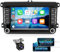 CAMECHO 1+32G Android 13 Car Stereo for VW Polo Golf 5 6 Passat Caddy T5 Tiguan with Wireless Carplay Android Auto, 7 Inch Touch Screen Bluetooth 2Din with Backup Camera Sat Nav WIFI FM RDS HiFi