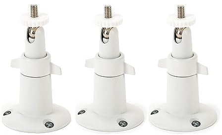 [3 Stück] Arlo Kamera Outdoor Wandhalterung Halterung, Arlo Kamerahalterung 360° Verstellbare Indoor Sicherheitskamera Halterung Standfuß Sockel Zubehör für Arlo und Arlo Pro Kamera System, Weiß
