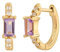 cai Damen Creole 925/- Sterling Silber 2,0cm Glänzend Amethyst gelb 358210231V