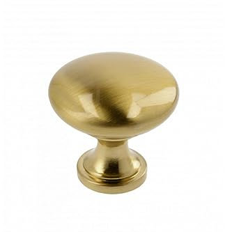 BRESKO 1-20 Stk Möbelknöpfe Möbelgriffe Knauf Möbelknauf Knopf Schrank Schrankknopf Schubladen Schubladenknopf TERNI (4, Gold-Messing)