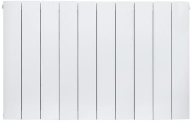 Adept Kava - 600 x 945mm Aluminium Designer Radiator - White Single Vertical Central Heating Radiator - BTUs (Delta t50) 3191