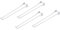 sourcing map Lot de 4 pieds de table pliables en métal de 42 cm - Pieds de table basse pliables pour meubles et projets de bricolage - Blanc
