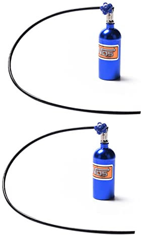 Vadillo 2X Bouteille D'azote NOS en MéTal Simulé pour Le DéFenseur de Voiture sur RC Au 1/10, D90 D110 TRX4 Axial Scx10 90046, Bleu