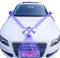 Wisafory Autoschmuck Hochzeit Herzförmig Rose Auto Girlande Romantische Braut Paar Hochzeitsauto Dekoration Auto Blumenschmuck für Hochzeit Feier Valentinstag Party Brautwagen Deko Lila