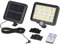 EASYmaxx LED-Solarstrahler mit Bewegungsmelder | Mit Dämmerungssensor und separatem Solarpanel zum Anbringen an der Hauswand, am Carport etc. | Inkl. Fernbedienung