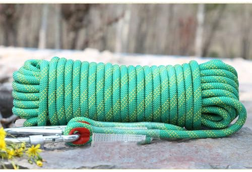 16mm Kletterseil 10m(32ft) 50m(164ft) 100m(328ft) 150m(492ft) 200m(656ft) Statisches Kletterseil Baumklettern Abseilseil Für Outdoor-Kletterausrüstung Fallschirmseil Der Feuerwehr ( Color : Green , Si