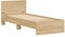 vidaXL Bettgestell, Bettrahmen mit Lattenrost, Bett Gästebett mit Kopfteil, Einzelbett Schlafzimmerbett Schlafzimmermöbel, Sonoma-Eiche 90x190cm Holzwerkstoff