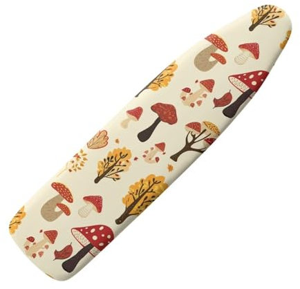 Oamsistay Roter Pilz-Bügelbrettbezug mit elastischem Rand, antihaftbeschichtet, schmutzabweisend, strapazierfähig, für Bügeleisen, Standardbretter mit Klettverschluss