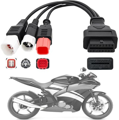 Câble de diagnostic OBD2, câble d'adaptation 3 4 6 broches système moteur OBD-II, câble d'extension OBD2, adaptateur de lecteur de code d'erreur OBD, outils de diagnostic du système moteur de moto OBD