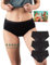 BeMee Nighttime Hipster Heavy Flow, Periodenslip für Frauen aus OEKOTEX100 zertifizierter Bambus-Viskose, sehr saugstark bei starker Blutung, schwarz, Größe XL, 3 Stück