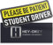 HEY-OKEY Student Driver Magnet für Auto – Please Be Patient Reflektierender magnetischer Stoßstangen-Aufkleber – abnehmbares Sicherheitsschild für Anfänger – wetterbeständig – 25,4 x 8,9 cm –