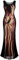 Angel-fashions Damen-Abendkleid mit goldfarbenen Pailletten Rot Gold 38