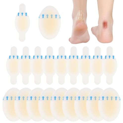 iLamvie Pansements Ampoules,20 Pièces 2 Tailles Pansements Hydrocolloïde Gel Bandages,Pansement Ampoule Pied,Pansements Invisibles En Gel Hydrocolloïde, Pour Prévention Et Soin Des Ampoules