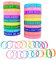 AYNKH 20 Stück Motivationsarmbänder Kinder, Mutmacher Kinder Silikonarmband mit Inspirierenden Sprüchen Glücksbringer Kinder Party-Mitgebsel für Kinder Teenager Schüler Kollege