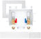 SECKWHALE Premium Washing Machine Outlet Box, with Stainless Steel Water Hammer Arrestor, 1/2 Push-Fit x 3/4 MHT, Laundry Washer Valve Outlet Box with Clear Text Instructions