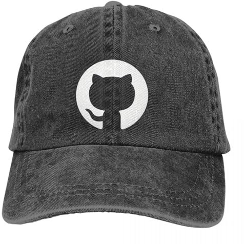 GUPUOOU Github Gorras de béisbol Gorra de Visera Python Linux Code Sombreros de sombrilla para Hombres Mujeres Algodón