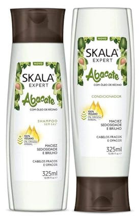O Gajo Skala Shampoo + Conditioner [BV] Abacate - Haarpflegeprodukt für beschädigtes Haar - Nährend und feuchtigkeitsspendend - Avocado Duft - Vegan, tierversuchsfrei