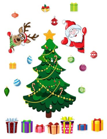Árbol de Navidad magnético, imanes de para árbol de Navidad, imanes creativos de árbol de Navidad para niños, divertidas calcomanías de refrigerador para decoración de Navidad