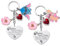 SKDFHOD 2 Gifts Schlüsselanhänger, Metall Anhänger für Schlüssel, Kawaii Keychain, Herz Edelstahl keychain mit der Bedeutung Familie, Ornament Herz Schlüsselanhänger Geburtstagsgeschenk