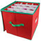 Aufbewahrungsbox für Christbaumkugeln -64 Fächer- Faltbar Weihnachtstasche für Weihnachtskugeln Aufbewahrung, Mit Griffe Verstellbare Reißverschluss Sortierbox Kiste für Weihnachtsschmuck, 001 Rot