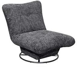 Drehsessel >Maranello Lux Drehsessel< in Anthrazit ? Drehbar, komfortabel, modern mit Nosag-Federung & Polstergurten ? bereits zusammengebaut, ideal für Wohnzimmer & Büro.