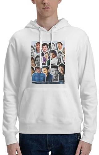 EZKYZTLW Pedro Star Pascal Sweatshirt für Damen und Herren, Pullover, Kapuzenpullover, lässig, langärmelig, mit Tasche, XL